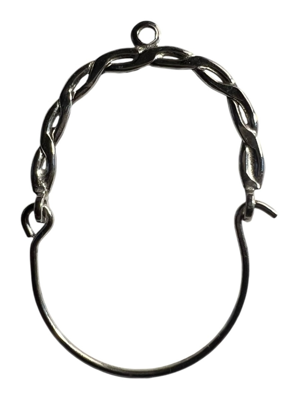 Silver-Tone charm holder for necklace